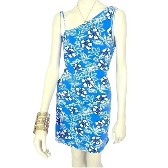 frock women dress Blue Mock Neck Floral Chiffon Maxi Dress & Reviews - Blue - Dresses main image 1